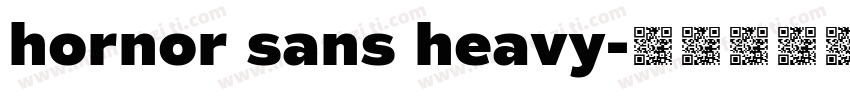 hornor sans heavy字体转换